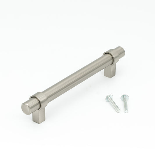Cylinder Bar Inserted Two Keyhole Posts Handle Pull-L07